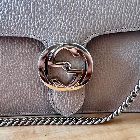 Authentic Gucci Calfskin Dollar Interlocking G Shoulder Bag, purchased in Italy - Picture 7 of 16
